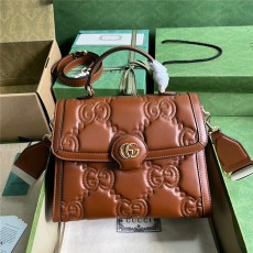 [GUCCI-구찌] GG 마틀라세 레더 핸드백