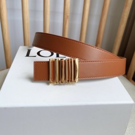[LOEWE-로에베]  클래식 소가죽 기하학 벨트