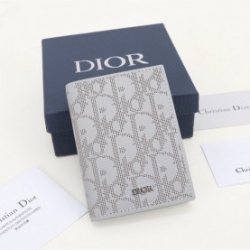 [DIOR-디올] 오블리크 갤럭시 2단 카드지갑 그레이