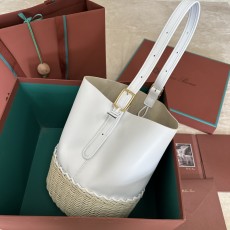[프리미엄급] L 로로피아* 시더 버킷 백 화이트