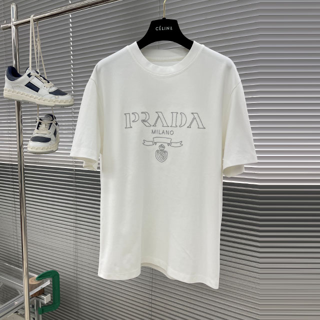 프라다 PRADA 남성 라운드 반팔