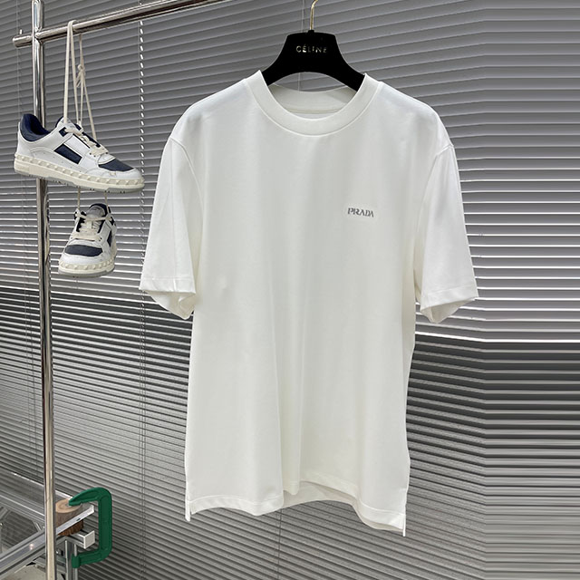 프라다 PRADA 남성 라운드 반팔