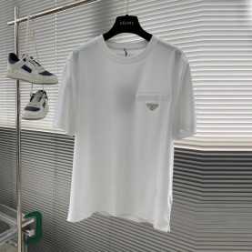 프라다 PRADA 남성 라운드 반팔
