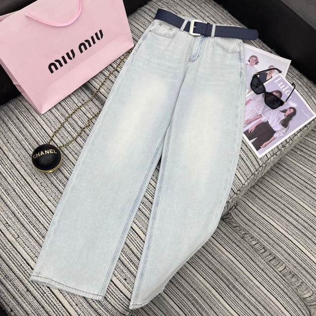 미우미우 MIUMIU 여성 데님 팬츠