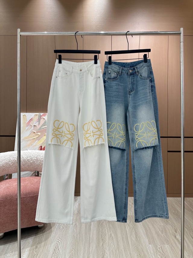로에베 LOEWE 여성 데님 팬츠