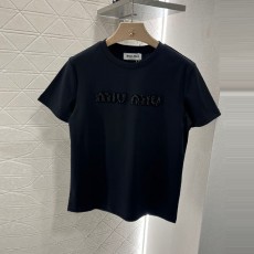 미우미우 MIUMIU 여성 라운드 반팔
