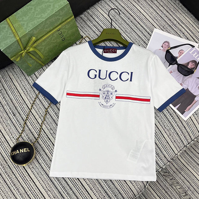 구찌 GUCCI 여성 라운드 반팔