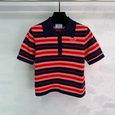 프라다 PRADA 여성 니트 반팔