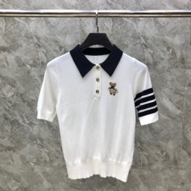 톰브라운 THOMBROWNE 여성 폴로 니트반팔