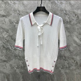 톰브라운 THOMBROWNE 여성 폴로 니트 반팔