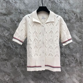 톰브라운 THOMBROWNE 여성 폴로 니트 반팔