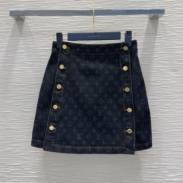 루이비통 LV 여성 데님 스커트