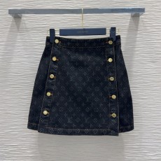 루이비통 LV 여성 데님 스커트