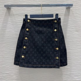 루이비통 LV 여성 데님 스커트