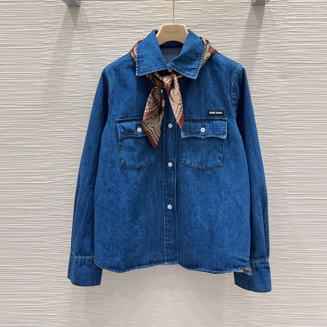 미우미우 MIUMIU 여성 데님 자켓