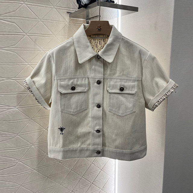 디올 DIOR 여성 데님 자켓 반팔