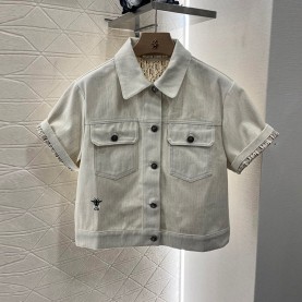 디올 DIOR 여성 데님 자켓 반팔