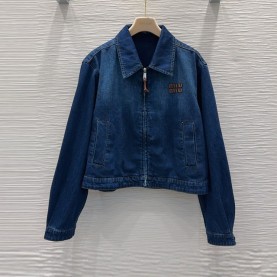 미우미우 MIUMIU 여성 데님 자켓