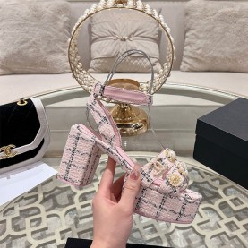 샤넬 CHANEL 여성 트위드 샌들