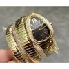 [BULGARI-불가리] 세르펜티 투보가스 골드 다이아몬드 블랙다이얼  쿼츠  35mm