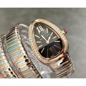 [BULGARI-불가리] 세르펜티 투보가스 로즈골드다이아몬드 블랙다이얼 쿼츠 35mm