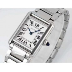 [CARTIER-까르띠에] tank - 탱크 머스트  29.5mm 화이트 다이얼 쿼츠