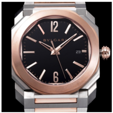 [BULGARI-불가리] Octoma 옥토 18k로즈골드 콤비 블랙 다이얼 브레이슬릿 오토매틱 무브먼트