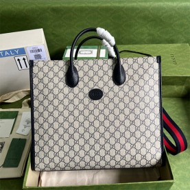 [GUCCI-구찌] 인터로킹 G 미듐 토트백