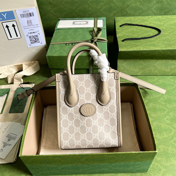 [GUCCI-구찌] 인터로킹 G 미니 토트백