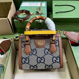[GUCCI-구찌] 다이애나 점보 GG 미니 토트백