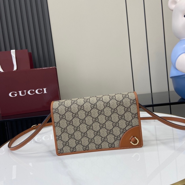[GUCCI-구찌] GG 엠블럼 수퍼 미니 숄더백