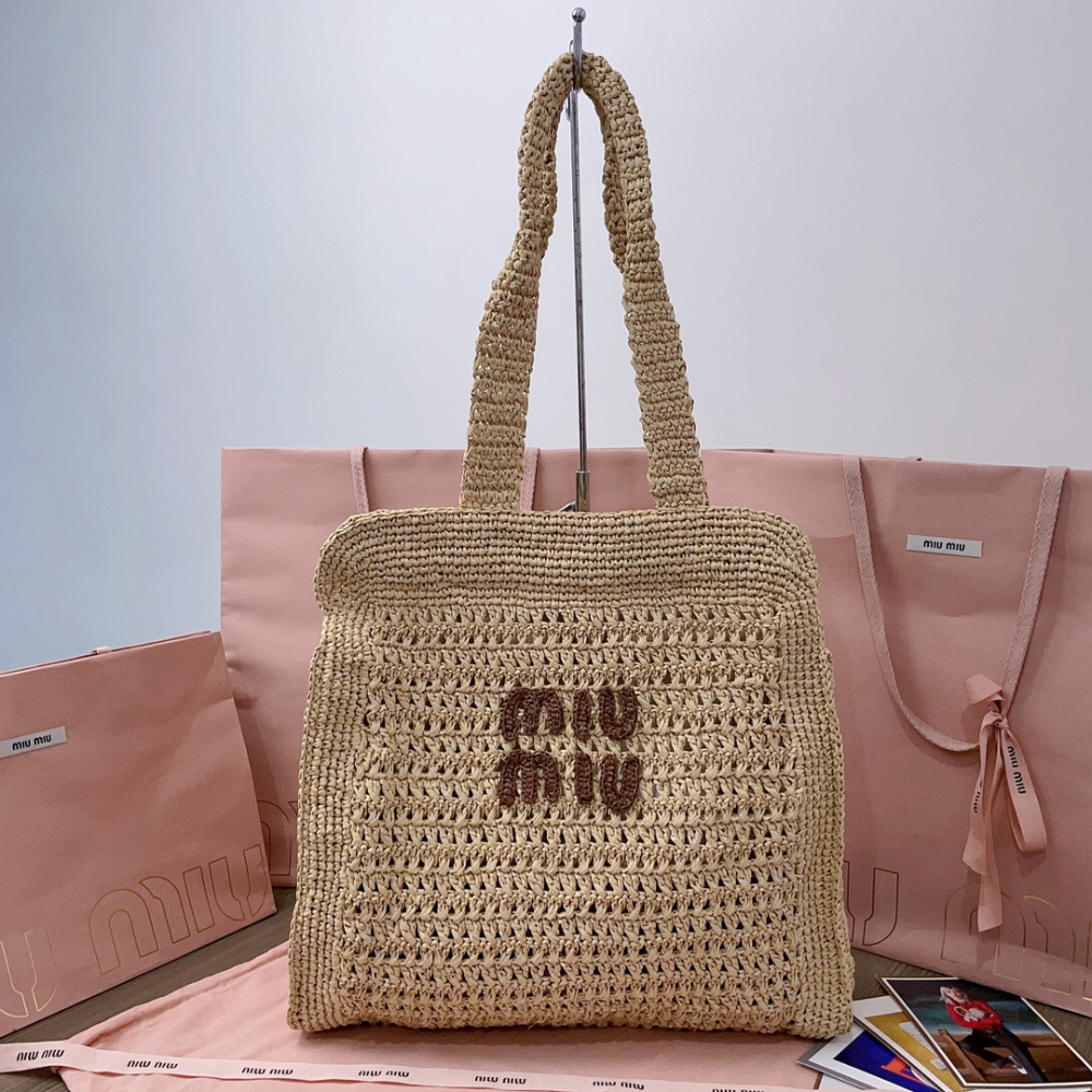[MIUMIU-미우미우] 패브릭 토트백