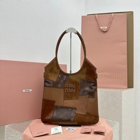 [MIUMIU-미우미우] 아이비 가죽 패치워크백