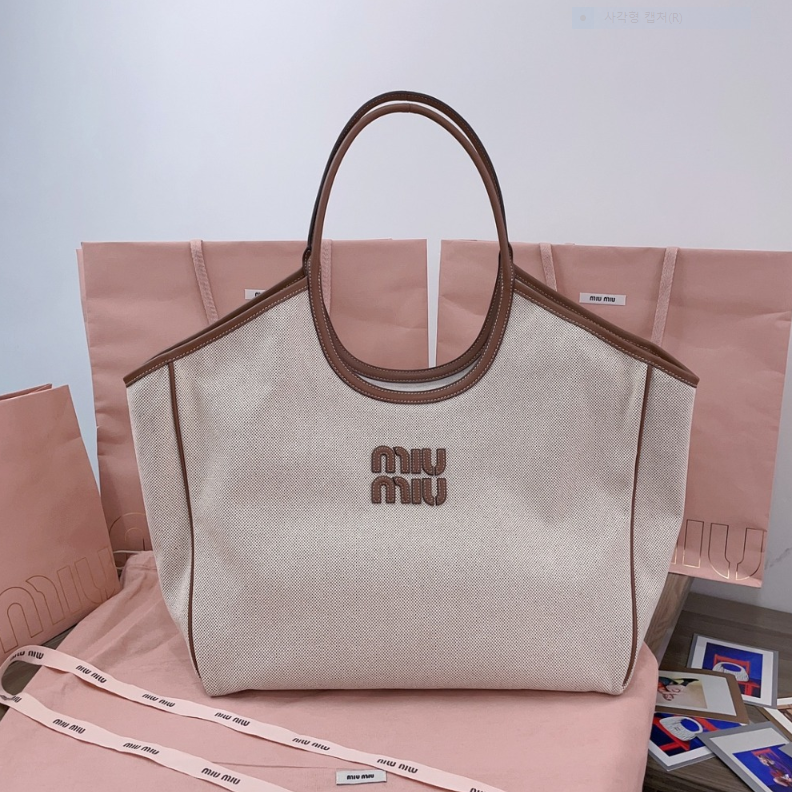[MIUMIU-미우미우] 아이비 카네테 패브릭백