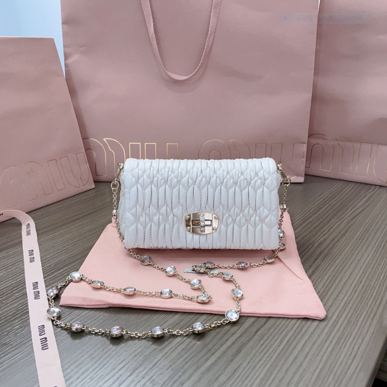 [MIUMIU-미우미우] 크리스탈 나파 미니백