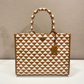 [PRADA-프라다] 자카드 라지 토트백