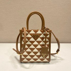 [PRADA-프라다] 심볼 자카드 마이크로 토트백