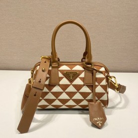 [PRADA-프라다] 갤러리아 자카드 탑핸들백