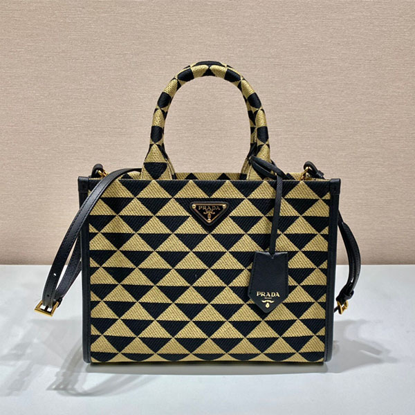 [PRADA-프라다] 심볼 자카드 핸드백 스몰