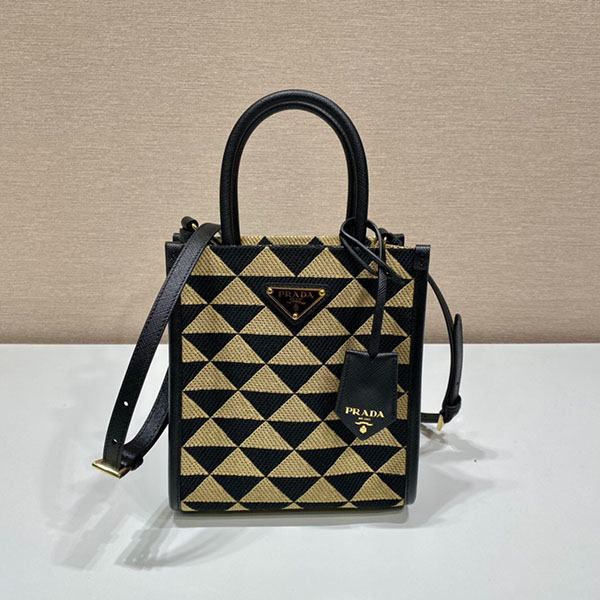 [PRADA-프라다] 심볼 자카드 마이크로 토트백