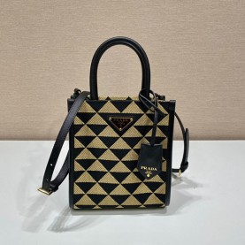 [PRADA-프라다] 심볼 자카드 마이크로 토트백