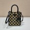 [PRADA-프라다] 심볼 자카드 마이크로 토트백