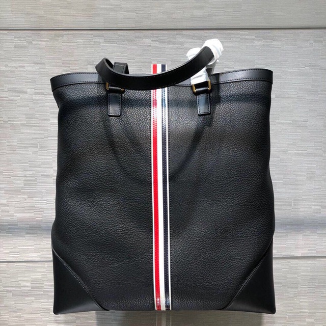 [THOM BROWNE-톰브라운] 삼선 레더 토트백