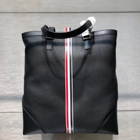 [THOM BROWNE-톰브라운] 삼선 레더 토트백