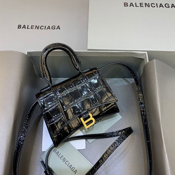 [BALENCIAGA-발렌시아가] 아워글래스 미니 탑핸들백