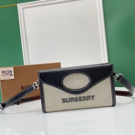 [BURBERRY-버버리] 캔버스 폴드오버백
