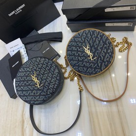 [SAINT LAURENT-생로랑] 바이닐 라운드 카메라백