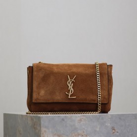 [SAINT LAURENT-생로랑] 스웨이드 케이트 미듐 리버서블 체인 숄더백