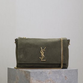 [SAINT LAURENT-생로랑] 스웨이드 케이트 미듐 리버서블 체인 숄더백