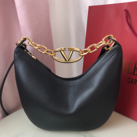 [VALENTINO-발렌티노] 브이로고 문 나파레더 미니 호보백